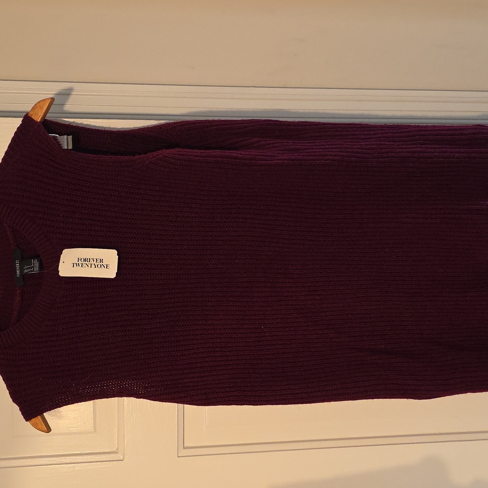 Forever 21 Dark Purple Sleeveless Sweater